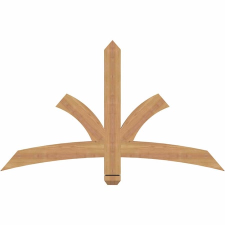 Ekena Millwork Davenport Timber Gable Bracket, Western Red Cedar, 48"W x 28"H x 1 1/2"D x 3 1/2"F, 14/12 Pitch GBW048X28X0204DAV00SWR